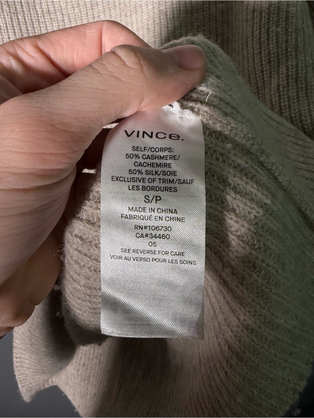 Vince Marled Raglan Sweater Women’s Size Small - Picture 5 of 7